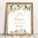 Floral raad hoeveel Vrijgezellenfeest Kisses heeft Poster<br><div class="desc">Floral weet hoeveel kussen er zijn voor de snelle mevrouw,  het Vrijgezellenfeest spel,  het Snoep spel</div>