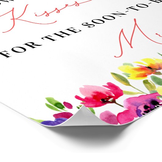 Floral raad hoeveel Vrijgezellenfeest Kisses heeft Poster (Hoek)