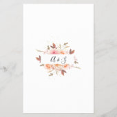 Floral raad wie Vrijgezellenfeest spelkaart Flyer (Achterkant)