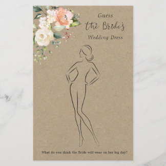 Floral raadt het dresse Vrijgezellenfeest spel Briefpapier