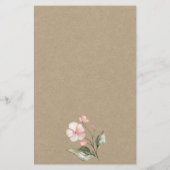 Floral raadt het dresse Vrijgezellenfeest spel Briefpapier (Achterkant)