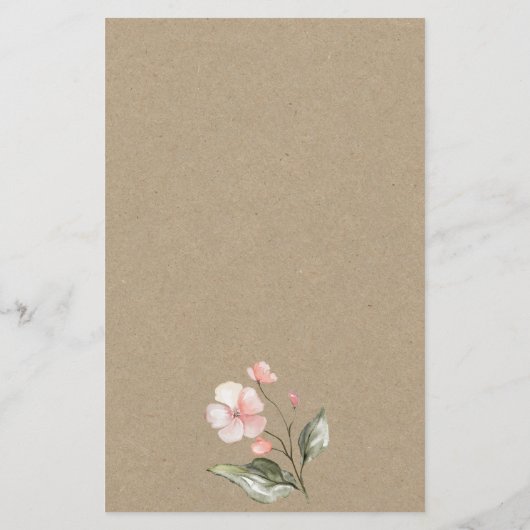 Floral raadt het dresse Vrijgezellenfeest spel Briefpapier (Achterkant)