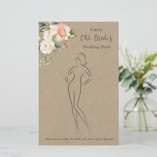 Floral raadt het dresse Vrijgezellenfeest spel Briefpapier (Staand voorkant)