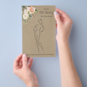 Floral raadt het dresse Vrijgezellenfeest spel Flyer (Hand)