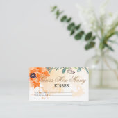 Floral raadt hoeveel kisses brudal game enclosur informatiekaartje (Staand voorkant)