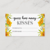 Floral raadt hoeveel kisses brudal game enclosur informatiekaartje (Voorkant)