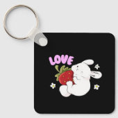 Floral Rabbit Charm Sleutelhanger (Voorkant)