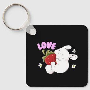Floral Rabbit Charm Sleutelhanger