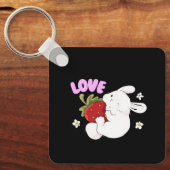 Floral Rabbit Charm Sleutelhanger (Voorkant)