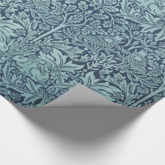  Floral Rabbit en Birds Pattern Cadeaupapier (Hoek)