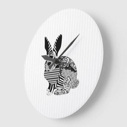 Floral Rabbit Grote Klok (Hoek)