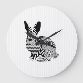 Floral Rabbit Grote Klok