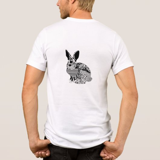 Floral Rabbit Tri-Blend Shirt (Achterkant)