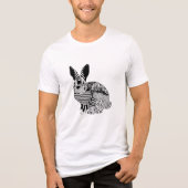 Floral Rabbit Tri-Blend Shirt (Voorkant)