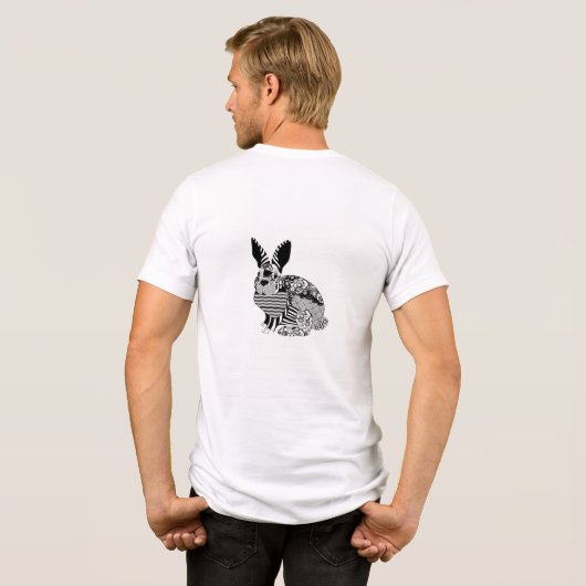 Floral Rabbit Tri-Blend Shirt (Achterkant volledig)