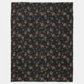 Floral Raccoons Cute Slaping Raccoon Patroon Fleece Deken (Voorkant)