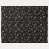 Floral Raccoons Cute Slaping Raccoon Patroon Fleece Deken (Voorkant (Horizontaal))