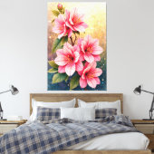 Floral Radiance Canvas Afdruk (Insitu (Slaapkamer))
