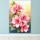 Floral Radiance Canvas Afdruk (Insitu (Houten vloer))