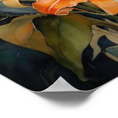Floral Radiance - Waterverf Lily Flowers Art Poster (Hoek)