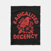 Floral Radicalized By Basic Decency Feminist Activ Fleece Deken (Voorkant)