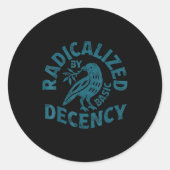 Floral Radicalized By Basic Decency Feminist Activ Ronde Sticker (Voorkant)