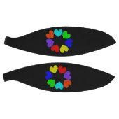 Floral Rainbow Love Hearts Basketballen (Panelen)