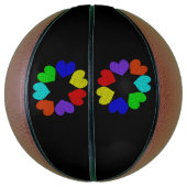 Floral Rainbow Love Hearts Basketballen (Verticaal)