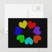 Floral Rainbow Love Hearts Briefkaart (Voorkant / Achterkant)