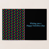 Floral Rainbow Love Hearts Folie Kaart (Binnen)