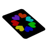 Floral Rainbow Love Hearts Magnet Magneet (Rechterzijde)