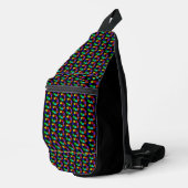Floral Rainbow Love Hearts Pattered Sling Bag (Rechterhoek)