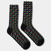 Floral Rainbow Love Hearts Pattered Sokken (Rechts)