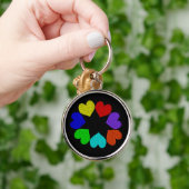 Floral Rainbow Love Hearts Sleutelhanger (Hand)