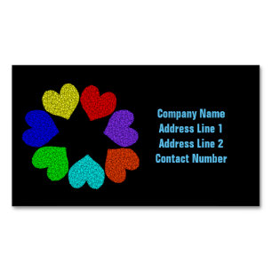 Floral Rainbow Love Heft Custom Visitekaartje Magneet