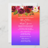 Floral Rainbow Same-Sex Marriage bruiloft Invite Kaart (Voorkant)