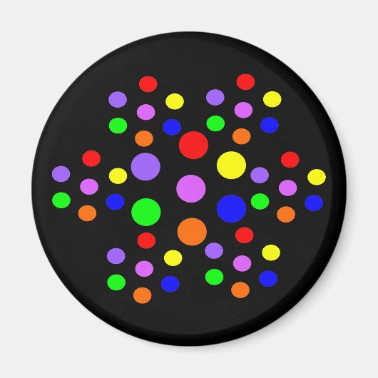 Floral Rainbow Spots Magnet (Voorkant)