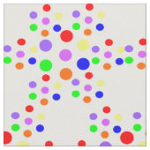 Floral Rainbow Spots patterned Fabric Stof (Close Up)