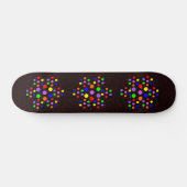 Floral Rainbow Spots Skateboard (Horizontaal)
