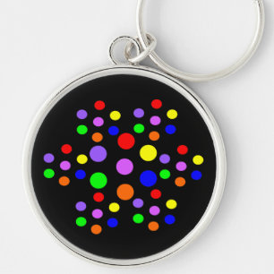 Floral Rainbow Spots Sleutelhanger