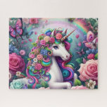 Floral Rainbow Unicorn Legpuzzel<br><div class="desc">Floral Rainbow Unicorn
Art/illustration
colorful
customizable</div>