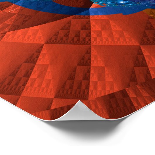 Floral Rainbow Vortex Poster (Hoek)