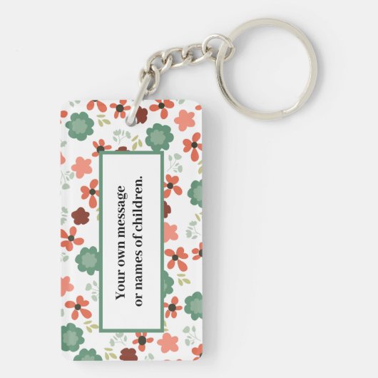 Floral Raising Tiny Disciples Proverbs 22:6 mam Sleutelhanger (achterkant)