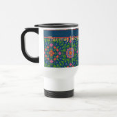 Floral Rangoli Deep Blue Travel Mug om je te perso Reisbeker (Links)