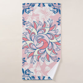 Floral Rangoli Design, Bright Life Bad Handdoek