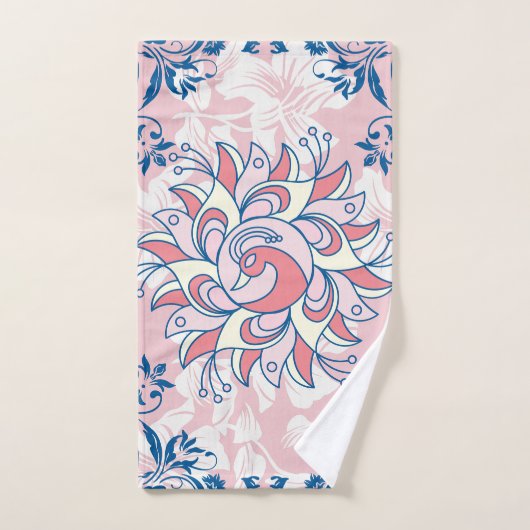 Floral Rangoli Design, Bright Life Bad Handdoek (Handdoek)