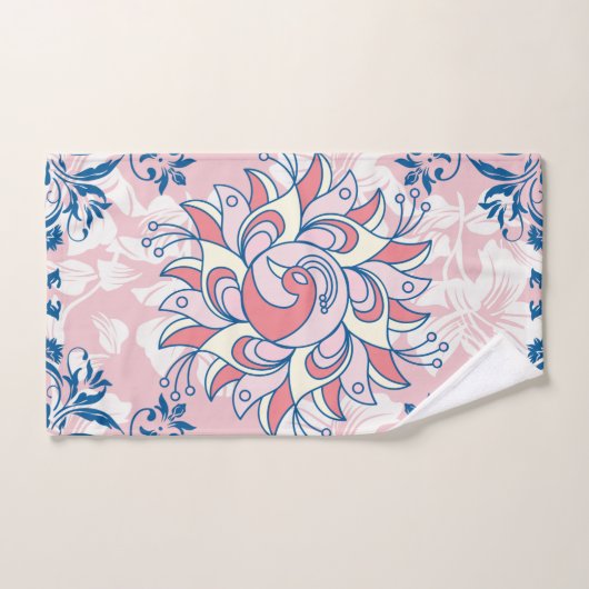 Floral Rangoli Design, Bright Life Bad Handdoek (Handdoek)