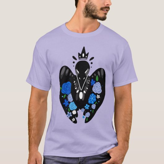 Floral Raven T-shirt (Voorkant)