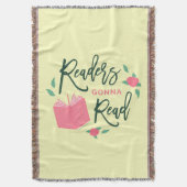 Floral Readers lezen het boek Deken (Voorkant Verticaal)