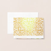 Floral Real Gold Folie Trouwfoto Dank u Folie Kaarten (Met envelop)